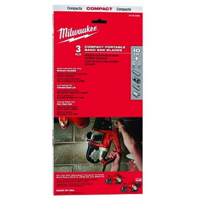 Compact portable band saw blade, 24 teeth per inch, 1/2 in. wide x 35-3/8 in. long, 25 units per pack