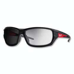 Gafas de seguridad de alto rendimiento de transición, transparentes/de transición, lentes de policarbonato, marco de nailon negro