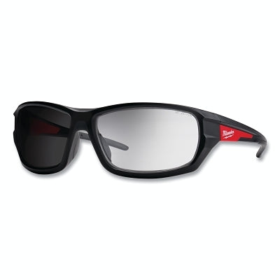 High-performance transitional safety glasses, clear/transitional, polycarbonate lenses, black nylon frame