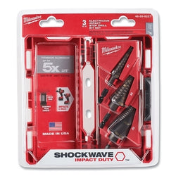 SHOCKWAVE Impact Duty™ Step Drill Bit Set, Electrician's Kit, 13 Steps, Includes #1, #4, and #9 Drill Bits