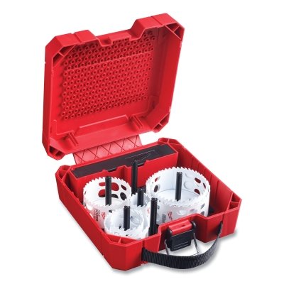 HOLE DOZER™ with carbide teeth, large diameter hole saw kit, 9 pieces