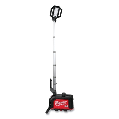 MX FUEL™ ROCKET™ Torre de luz compacta de doble potencia, 5000/8000/15000 lm, mástil de 2,13 m, 2 modos, incluye baterías y cargador