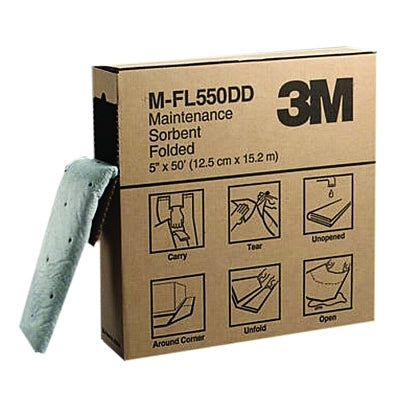 High-capacity folding maintenance absorbent, absorbs 1.5 gallons, 5.187 inches x 2 1/4 inches