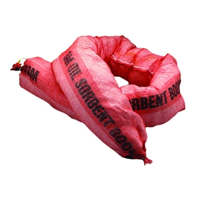 Oil absorbent barrier, T-270, absorbs 20 gallons per barrier, 8 inches in diameter, 10 feet long