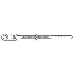 Cable ties, 50 lb tensile strength, weatherproof, black, 8 inches