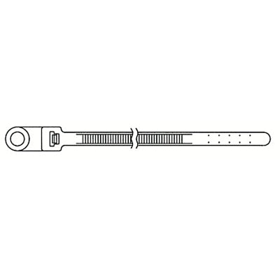 Cable ties, 50 lb tensile strength, weatherproof, black, 8 inches