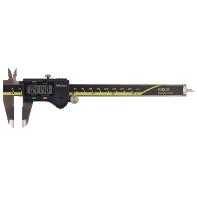 Digimatic Standard 500 Series Calipers with Thumb Roller, 0-6 Inch Range, Stainless Steel, LCD