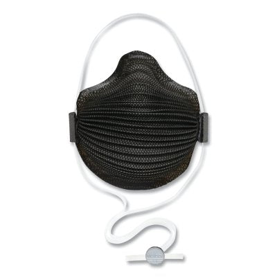 Disposable black respirator, M series, M/L, black, with nose flange
