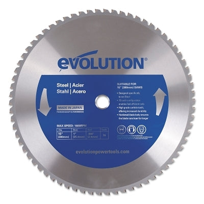 Hoja de sierra industrial, 15 pulgadas, eje de 1 pulgada, 1600 rpm, 70 dientes