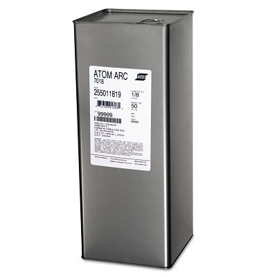 Electrodo Atom Arc 7018, 3/32 pulg. de diámetro, 14 pulg. de largo, lata de 50 lb