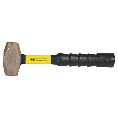 Martillo de latón clásico Nuplaglas®, cabeza de 6 lb, mango de fibra de vidrio de 18 pulgadas, agarre superior