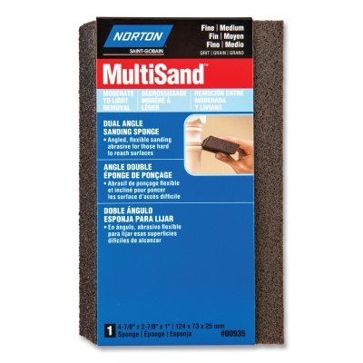 Sanding sponge, aluminum oxide, 2-7/8" wide, 1" thick, medium/coarse grit
