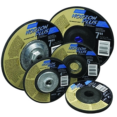 Rueda de centro hundido NorZon Plus tipo 27, 4 1/2" de diámetro, 1/8" de espesor, mandril de 7/8"
