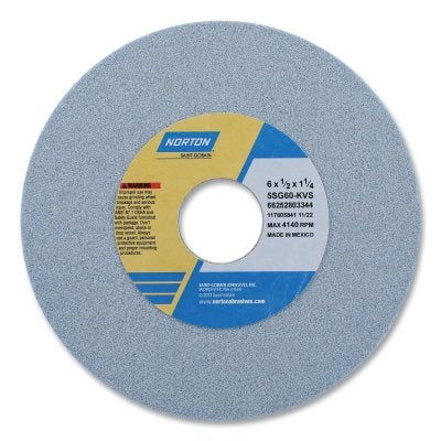 SG 5SG Workshop Wheel, Type 1 Wheel, 14 in. Diameter, 1-1/2 in. Thickness, 5 in. Shaft Diameter
