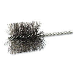 Cepillo de tubo de acero al carbono Gemini, 2 pulgadas de diámetro, 5 pulgadas de largo, doble espiral, acero
