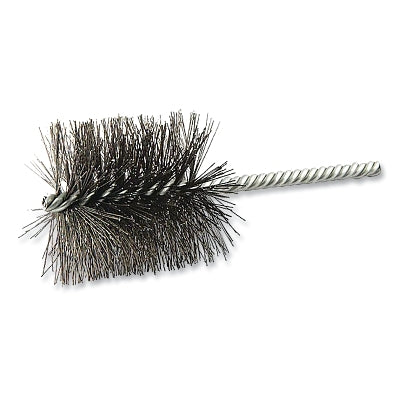 Cepillo de tubo de acero al carbono Gemini, 2 pulgadas de diámetro, 5 pulgadas de largo, doble espiral, acero