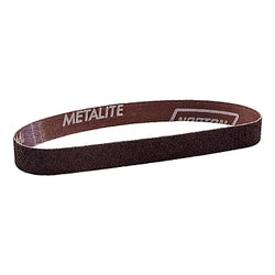 Bandas estrechas de algodón recubierto Metalite, 1/2 pulg. x 24 pulg., grano 220, óxido de aluminio