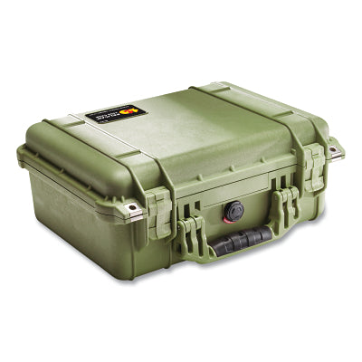 Medium protective case 1450, with logo, 62 cm long x 49 cm wide x 22 cm deep, olive green, without foam
