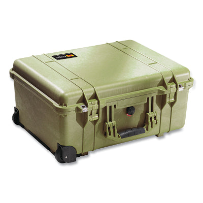 Large protective case 1560 with logo, 56 cm long x 45 cm wide x 26 cm deep, desert tan color, with foam