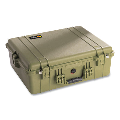 Estuche protector grande 1600, con logotipo, 24,39 pulgadas de largo x 19,36 pulgadas de ancho x 8,79 pulgadas de profundidad, plateado, sin espuma