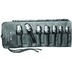 Punch sets, transfer punch set, round, English, 28 punches from 3/23 in. to 19/64 in.