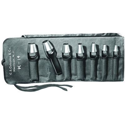Punch sets, self-centering punch set, English, 9 punches from 1/4 in. to 1 in., case