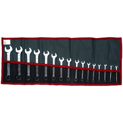 Juego de llaves combinadas cortas de 16 piezas, puntas, sistema métrico