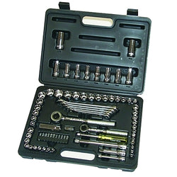 75-piece mechanics kit, 3 inches wide x 13.7 inches deep x 9.6 inches high
