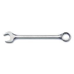 Extra-large combination wrench, 2-9/16" opening, 29-3/4" overall length, 12 points, SAE, satin finish