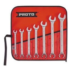7-piece, 6-point combination wrench set for flare nuts