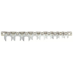 11-piece crowfoot wrench set, inch, 3/8 in. drive.