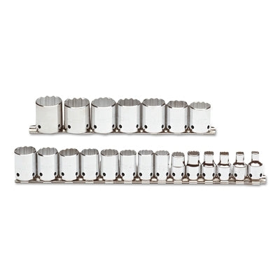 Juegos de dados métricos Tether-Ready Drive, entrada de 3/8", 12 puntas, métrico