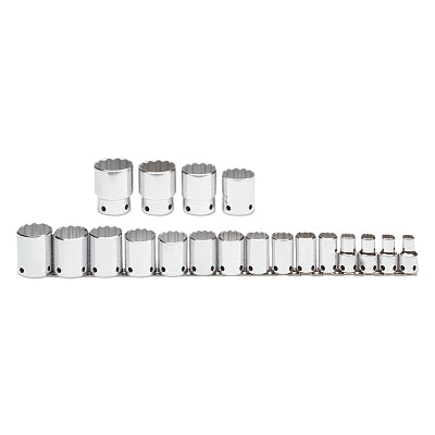 Juegos de dados Tether-Ready, entrada de 1/2 pulg., 12 puntas, pulgadas