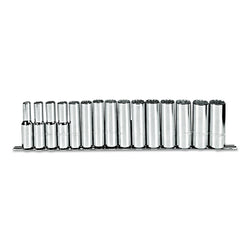 Torqueplus™ Metric Deep Socket Set, 15 Pieces, 1/2 in., 12 Point