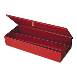 Cajas de almacenamiento superresistentes, de acero, color rojo, ancho x profundidad x alto (27,5 cm x profundidad x altura)