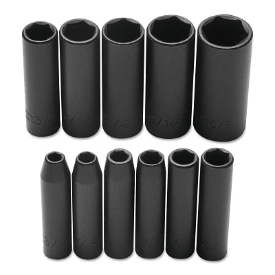 Juego de dados de impacto profundo Torqueplus™ de 11 piezas, 1/2 pulg., 6 puntas
