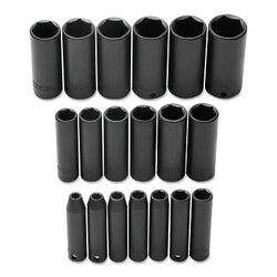 Torqueplus 19-Piece Metric Deep Socket Set, 3/8 in., 6 Point