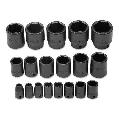 Juego de dados de impacto Torqueplus™, 20 piezas, 3/4 pulg., 6 puntas