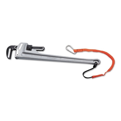 Llaves para tubos de aluminio, ángulo de cabeza de 90°, mordaza de acero forjado, 24 pulgadas, con cordón