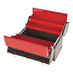 Cajas de herramientas voladizas, 10 pulgadas de profundidad, acero, rojo/marrón
