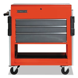 Carritos utilitarios modulares, 37 x 20 x 43 pulgadas, 3 cajones, rojo de seguridad; gris