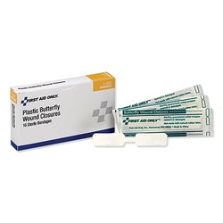 Butterfly wound closure, 1-3/4 in. wide, 3/8 in. long, plastic