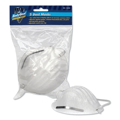 Dust mask, non-toxic, one size fits all, white