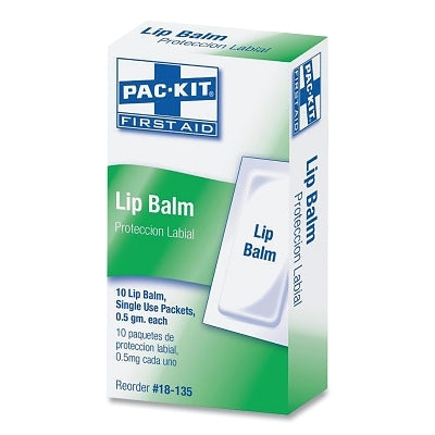 Lip balm packet, 0.018 oz, mineral oil