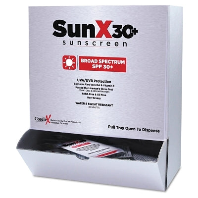 Paquete de loción de protección solar SunX30, 300 por caja