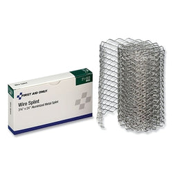 Férula de alambre de metal aluminizado, 2-1/8" de ancho, 4" de largo, acero