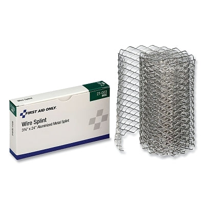 Aluminized metal wire splint, 2-1/8" wide, 4" long, steel
