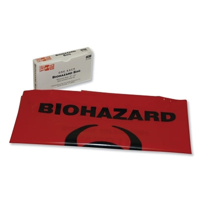 Biohazard bag with tamper-evident closure, 24 x 24 inches