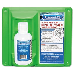 Estación de emergencia para lavado de ojos y piel/botellas de repuesto, 16 oz