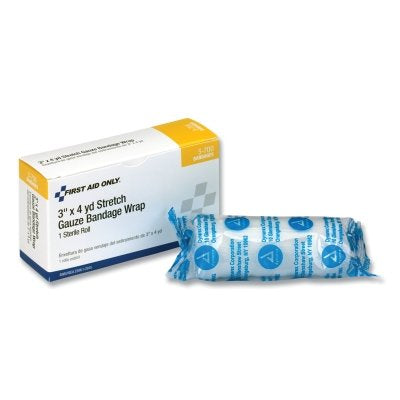 Sterile elastic gauze bandage, 3 inches x 4 yards, gauze roll